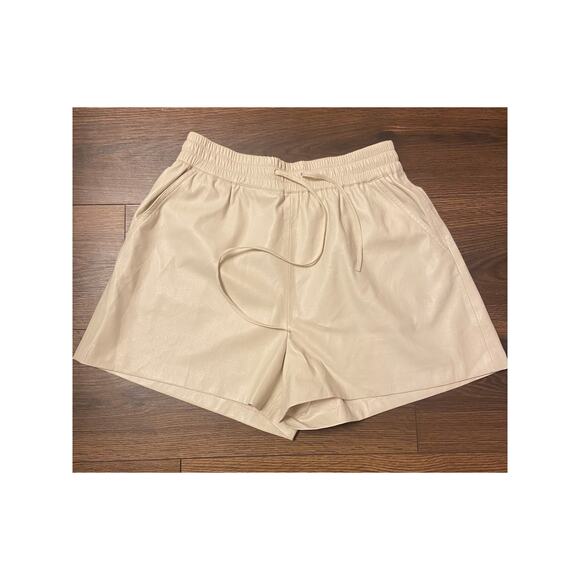 EUC Good American Better Than Leather Drawstring shorts sz: M - Picture 13 of 16